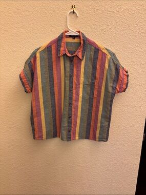 Madewell Multicolor Striped Button-Up Shirt